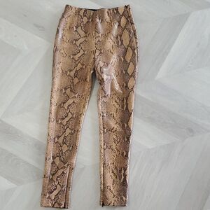 Zara Womans Snake Print Jeggings, Size MEDIUM